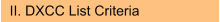 II. DXCC List Criteria