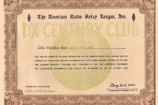 The famous DXCC award, for confirming of at least 100 countries
