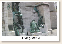 Living statue at the Grote Markt, Antwerp