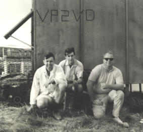 L to R: Ernie, K4CAH, Dave,  G3SBP  and John,K4IIF