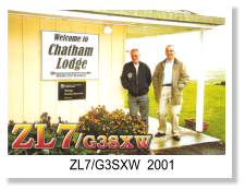 Roger G3SXW and Nigel G3TXF made 26800 CW QSOs from Chatham Island. This DXpedition is also descrobed in the book