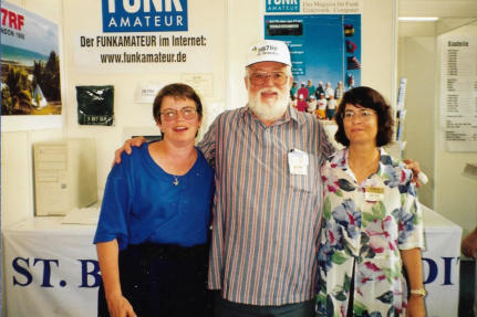 Walt, Dolores and  and 3B7RF teammate Christina, HB9BQW