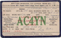 Old card from G5YN, used by Reg Fox