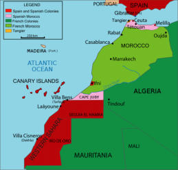 Map of Rio de Oro (Western Sahara)