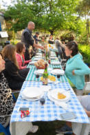 Gezellig samen tafelen. OOk een Camino gevoel