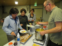 Het toetje van de pelgrimsmaaltijd. Meer dan lekker