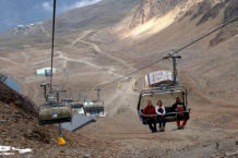 Mooie reis omlaag met de lift