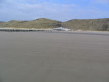 Het strand was soms erg breed