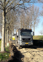 Wegwerkzaamheden in Gawege