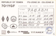 Mijn Yemen QSO's met 7O1YGF