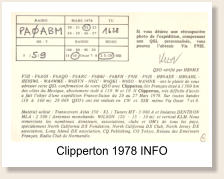 Achterkant van de FO0XF QSL. Mijn eerste QSO met Clipperton ooit