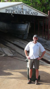 Ronald bij de landingsplaats