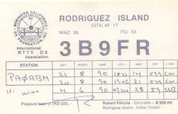 Robert woont op Rodriguez Island