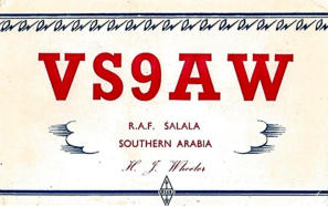 VS9AW, een Yemen call actief vanuit Oman