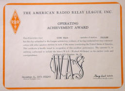 WAS certificaat van PA0ABM