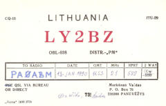 Litouwen heeft weer prefix LY (was UP2)